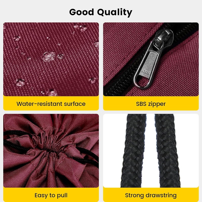 Vorspack Drawstring Backpack Water Resistant String Bag Sports Sackpack Gym Sack with Side Pocket for Men Women - Image 5