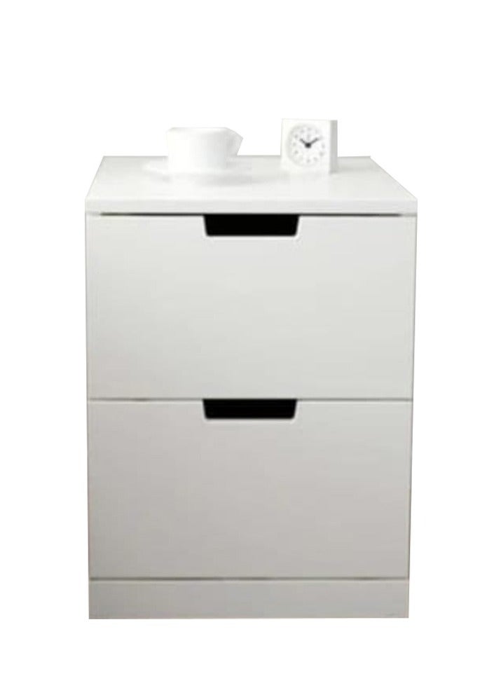 دولاب مودرن 2 درج من متجر الاثاث - 35*35*40 سم - ابيض - Image 2