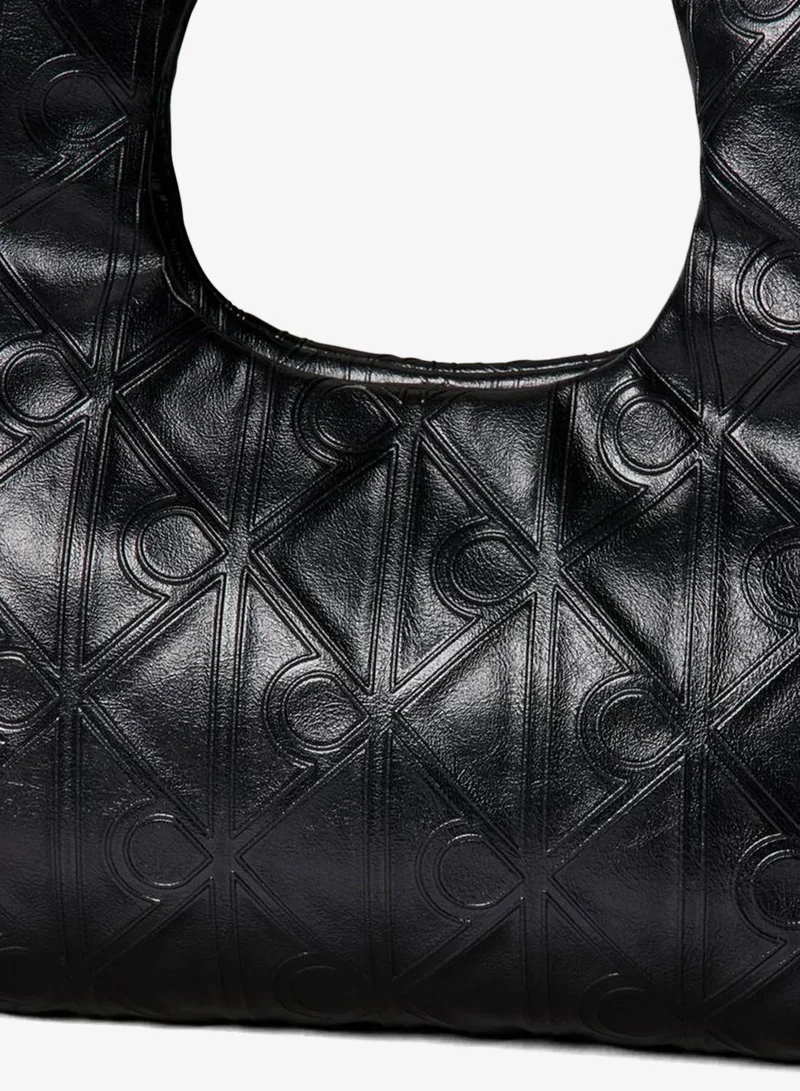 Calvin Klein 001 BLACK Puffer Emblem Logo Small Bag for Women | Best Price UAE