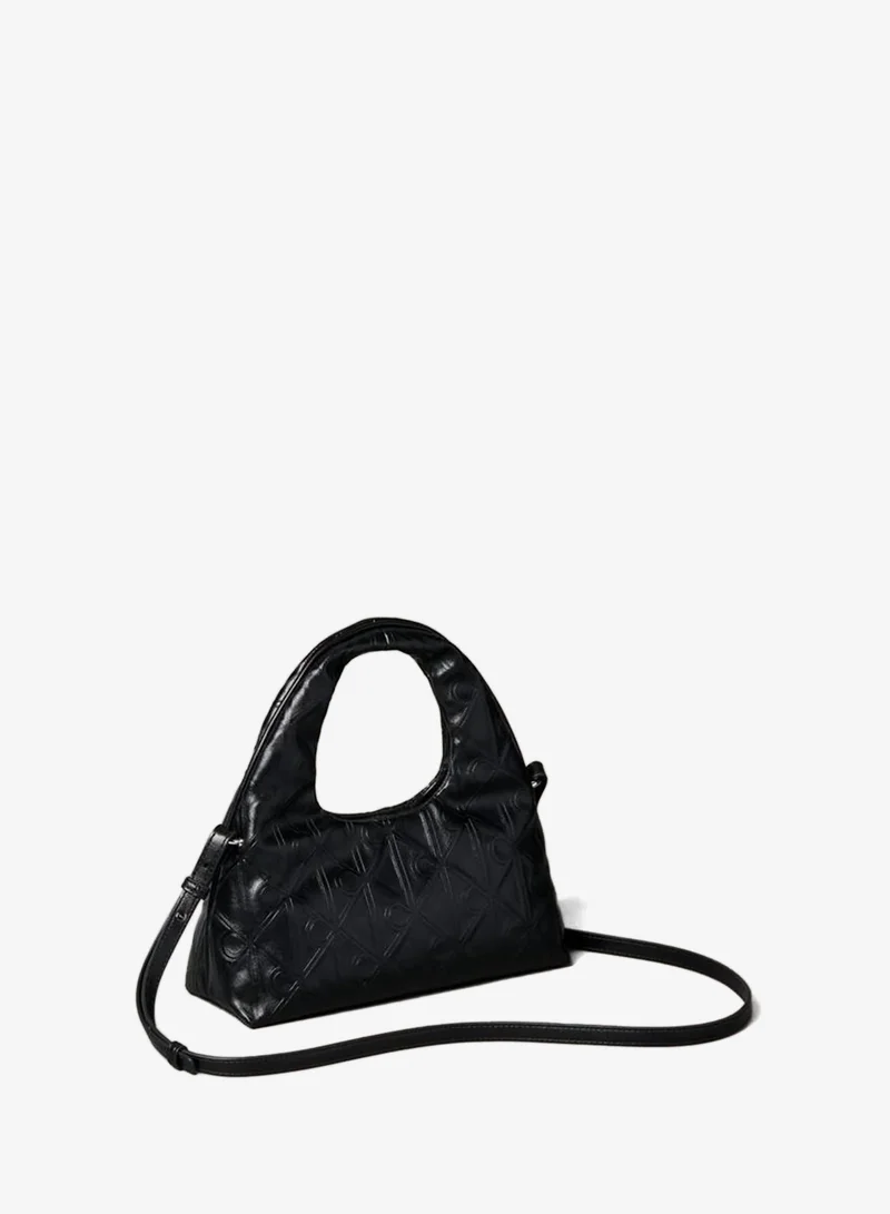 Calvin Klein 001 BLACK Puffer Emblem Logo Small Bag for Women | Best Price UAE