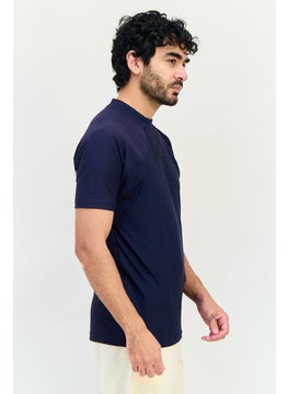 Adidas Men Sportswear Fit Short Sleeves Outdoors T-Shirts, Navy  - Image 2