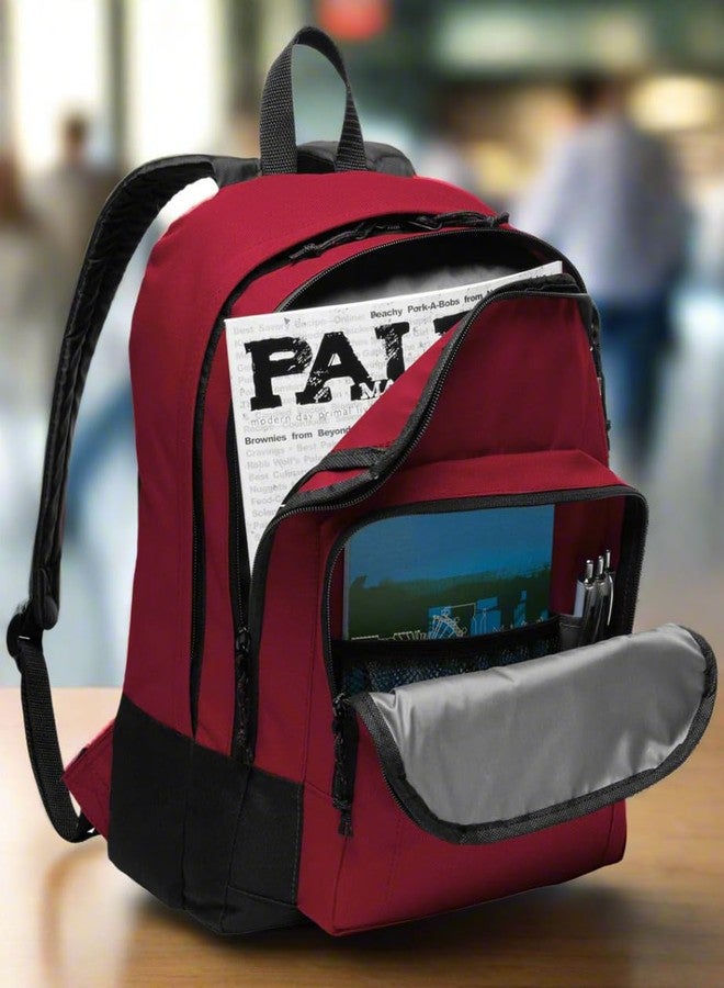 Broad Bay Rutgers University Backpack - MEDIUM SIZE - RU Classic Style Backpack - Laptop Sleeve - Lighweight (Red) - Image 2