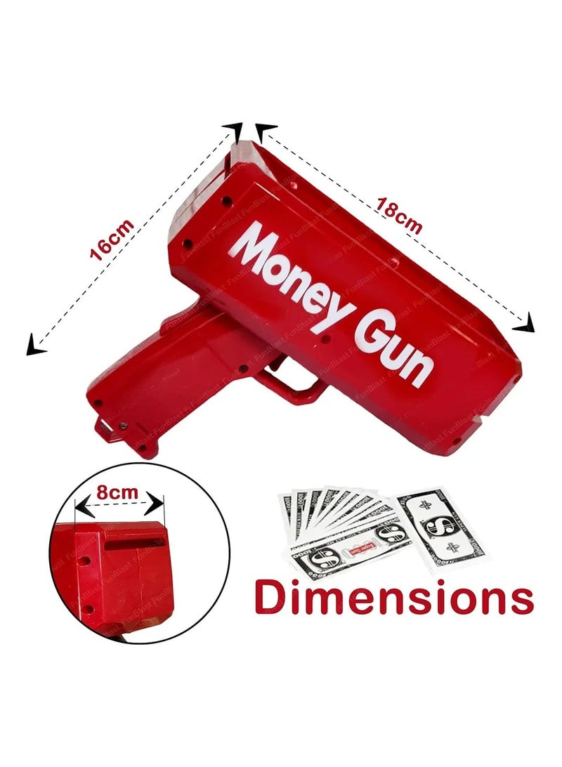 Money Gun Cash Gun Super Gun Spray Gun Dollar Gun Cash Toy Shooter Toy Gun, Cash Cannon Money Gun for Wedding, Parties and Fun Include 100 Fake Dollar - Image 2