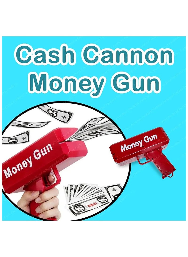 Money Gun Cash Gun Super Gun Spray Gun Dollar Gun Cash Toy Shooter Toy Gun, Cash Cannon Money Gun for Wedding, Parties and Fun Include 100 Fake Dollar - Image 4