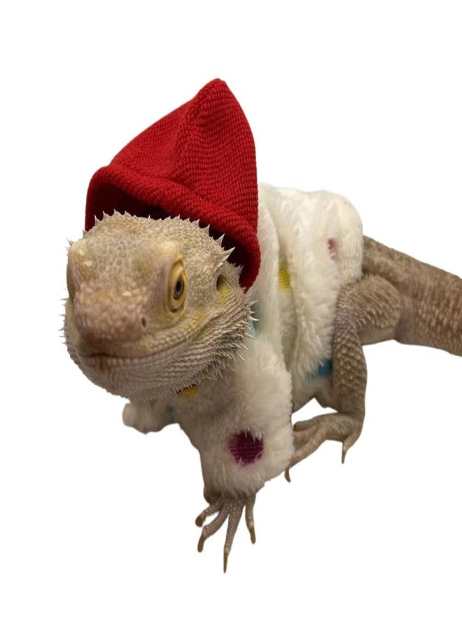 WCDJOMOP Bearded Dragons Hoodie - Handmade Adjustable Flannel Sweater Reptile Jacket Shirt for Skin Protection Small Animal Costume Apparel for Lizard Bearded Dragon Crested Gecko Chameleon (L, White) - Image 4