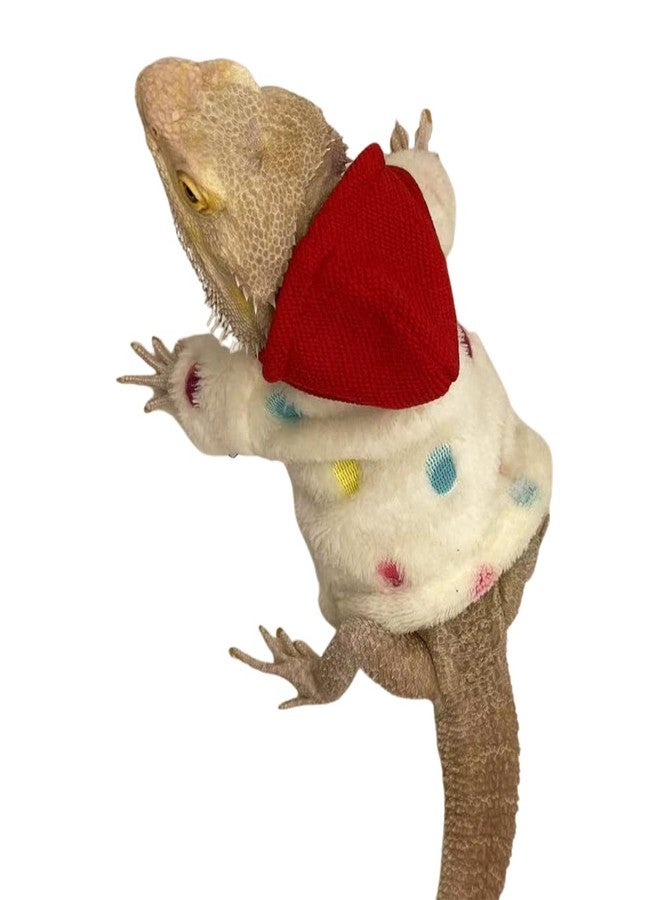 WCDJOMOP Bearded Dragons Hoodie - Handmade Adjustable Flannel Sweater Reptile Jacket Shirt for Skin Protection Small Animal Costume Apparel for Lizard Bearded Dragon Crested Gecko Chameleon (L, White) - Image 5