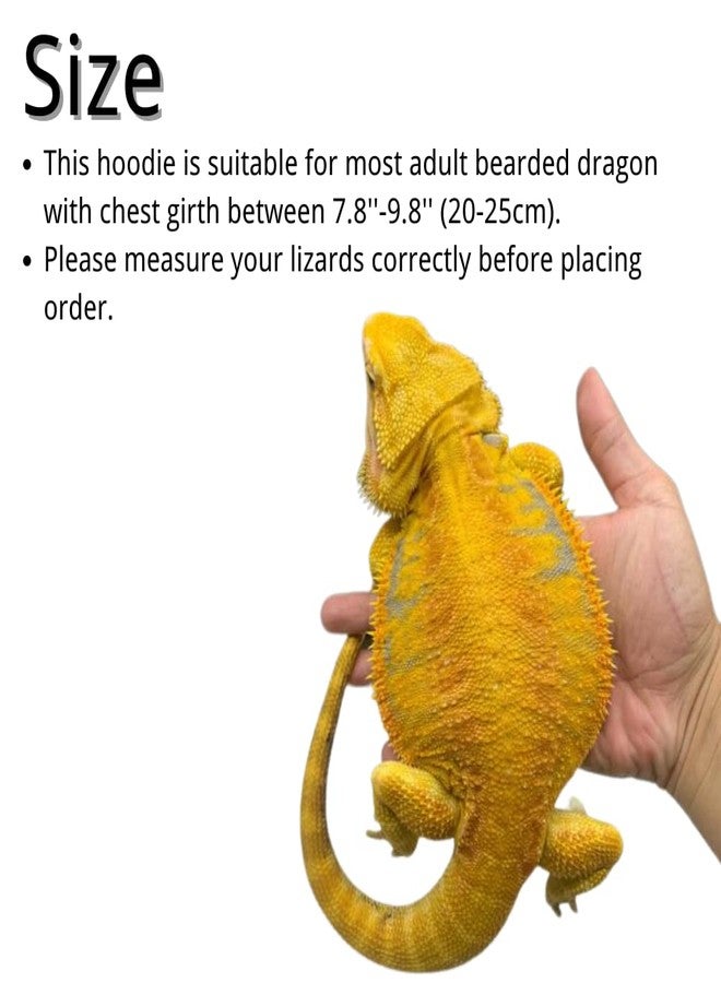 WCDJOMOP Bearded Dragons Hoodie - Handmade Adjustable Flannel Sweater Reptile Jacket Shirt for Skin Protection Small Animal Costume Apparel for Lizard Bearded Dragon Crested Gecko Chameleon (L, White) - Image 2