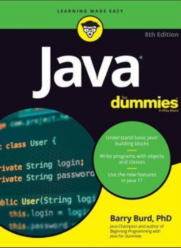 Java For Dummies, 8th Edition - pzsku/Z2FC8B1137FE43FDDA7DDZ/45/_/1659086767/a5eb7bc3-01ad-4331-8178-6976db56d689