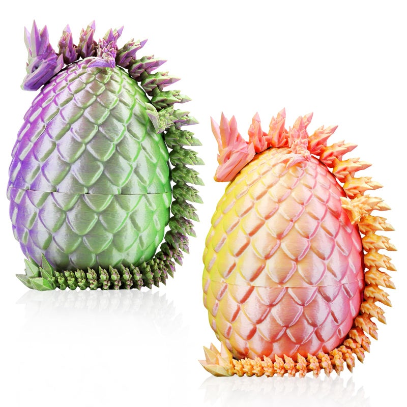 SUMLAND 3D Printed Dragon Eggs with Dragon InsideColor Change with TemperatureLavender PurpleMint Green to PinkYellow - Image 3