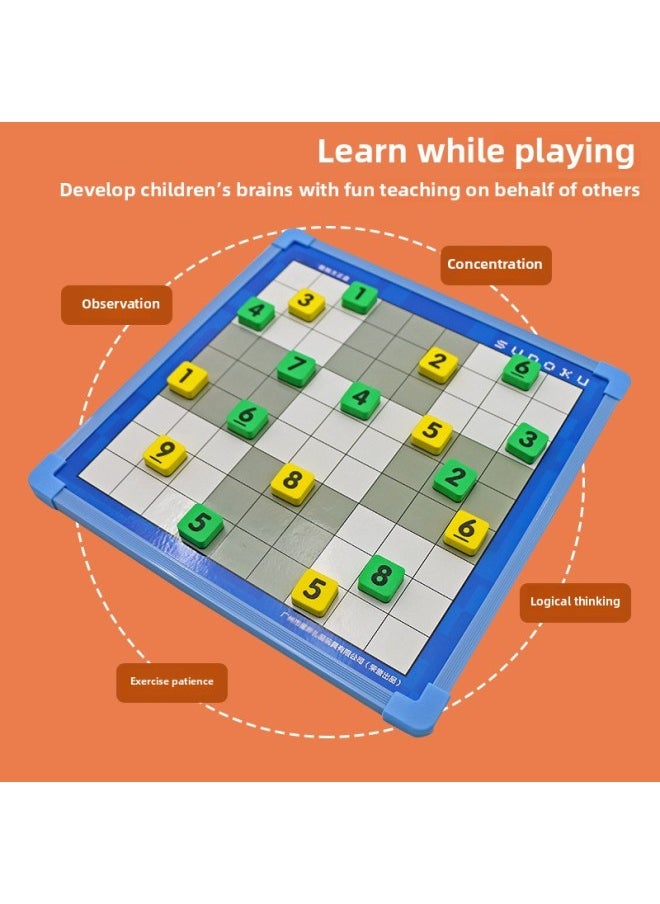 Generic - Within 1-9 Of The Number Of Square Plate Parent-child Toys Six Nine Square Digital Desktop Games Educational Children's Gifts-Color:Sudoku Square Plate - Image 1