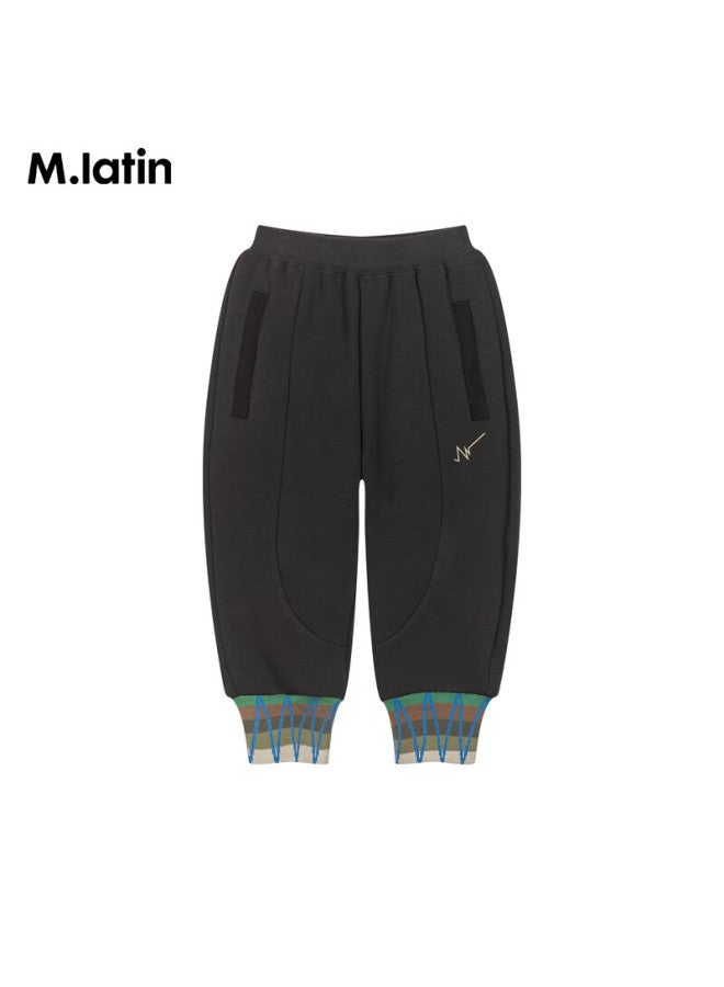 M.latin Kids Pants 25 Winter New Boys Girls Toddler Plush Knit Long Pants With Hugging Beast Carrot Design - Image 4