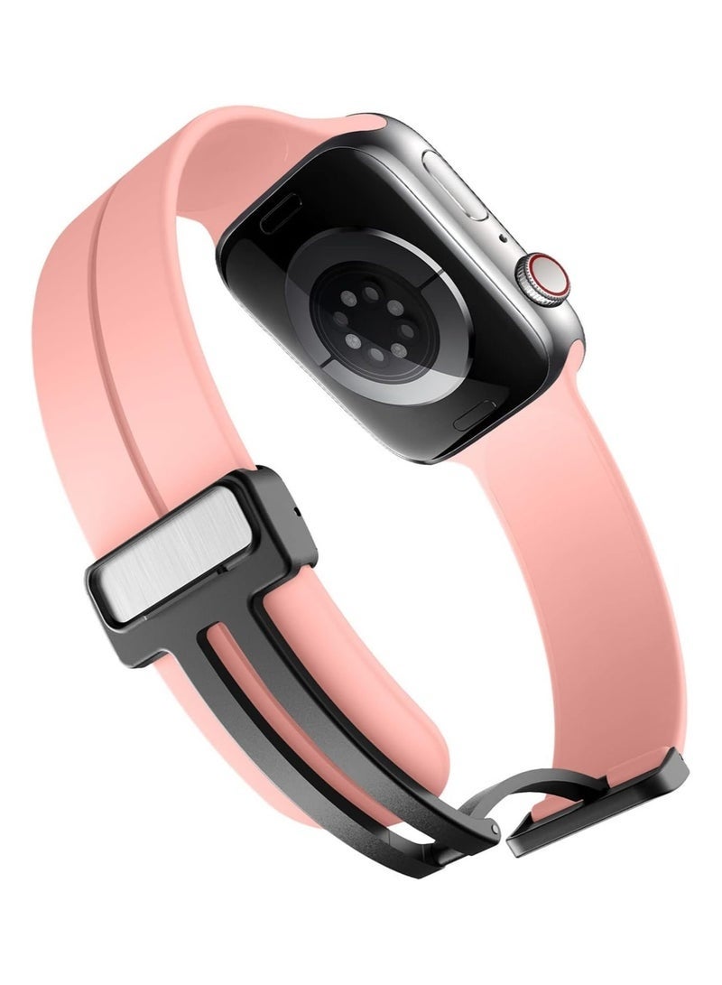 DUSALA Magnetic Silicone Watch Band 45mm/49mm Quick Release Strap for Men & Women Soft Skin Friendly Sport Replacement Band for Smartwatch & Analog Watches Durable, Waterproof, Magnetic Folding Clasp for All-Day Comfort - Image 2
