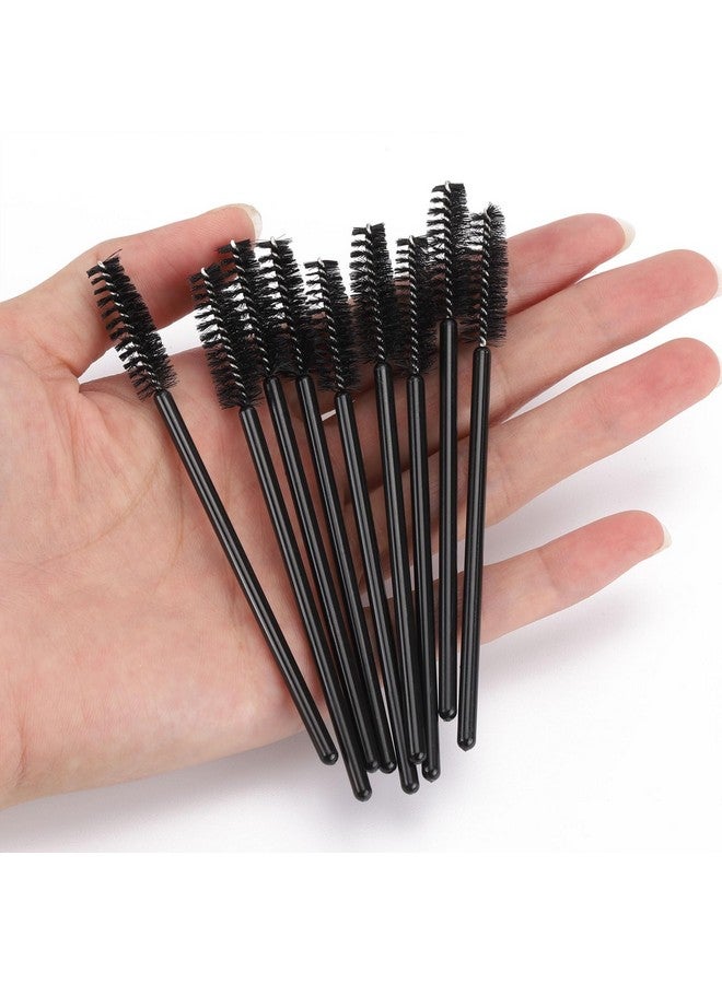 BTYMS 500 Pieces Disposable Mascara Wands Eyelash Brush Brow Brushes Applicators Lash Spoolies For Eye Lash Extension Black - Image 5