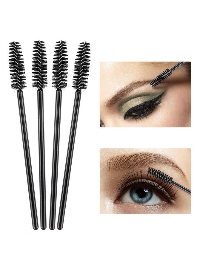 BTYMS 500 Pieces Disposable Mascara Wands Eyelash Brush Brow Brushes Applicators Lash Spoolies For Eye Lash Extension Black - Image 4