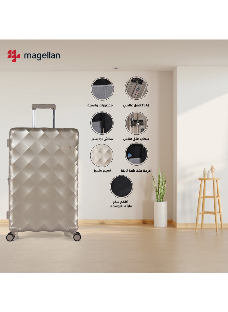 Magellan ABS+PC Trolley 4Pc Set 2111/4P Pink