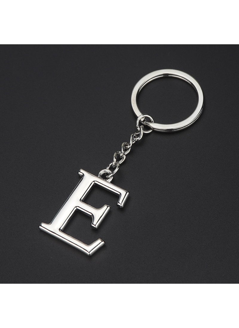 Generic - English letter keychain bag pendant 26 uppercase and lowercase letters and numbers keychain European and American small gift customizationE E - Image 1