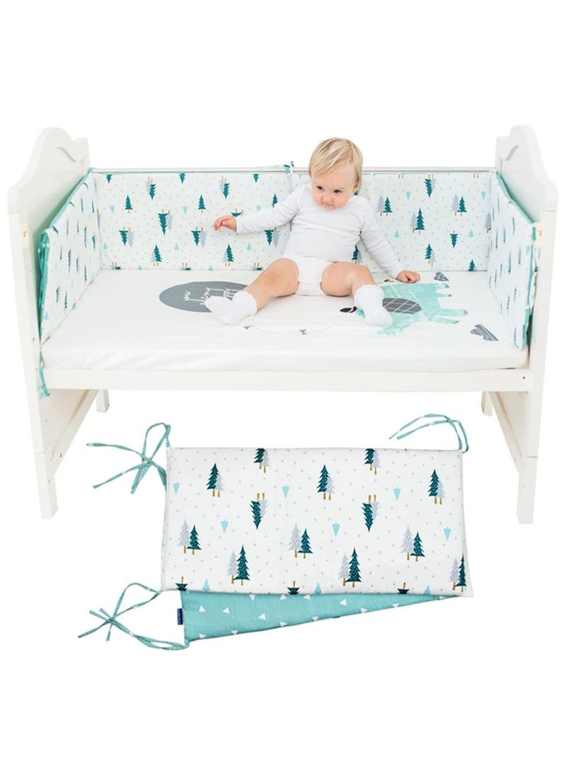 MIXDE Cot Bumper, 1 Pcs 120CM Breathable Crib Bed Liner Bumper Set Cotton Crib-Liner for Sleep Protection Soft & Breathable Mesh Crib Protector Pad(120 * 30cm)  - Image 1