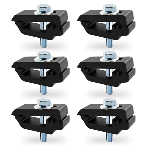 QYMOPAY Aluminum Mounting Clamps 1112514 Tonneau Cover clamps，Truck Cover, Cap Clamps 6PCS Black - Image 1