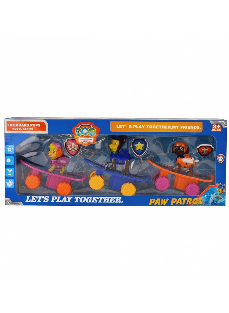 Toy Box - Paw Patrol Dogs Playset With Skateboards - Image 1