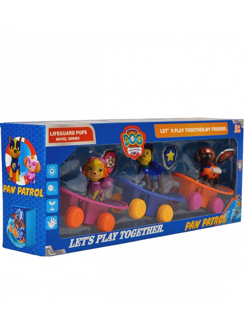 Toy Box - Paw Patrol Dogs Playset With Skateboards - Image 1