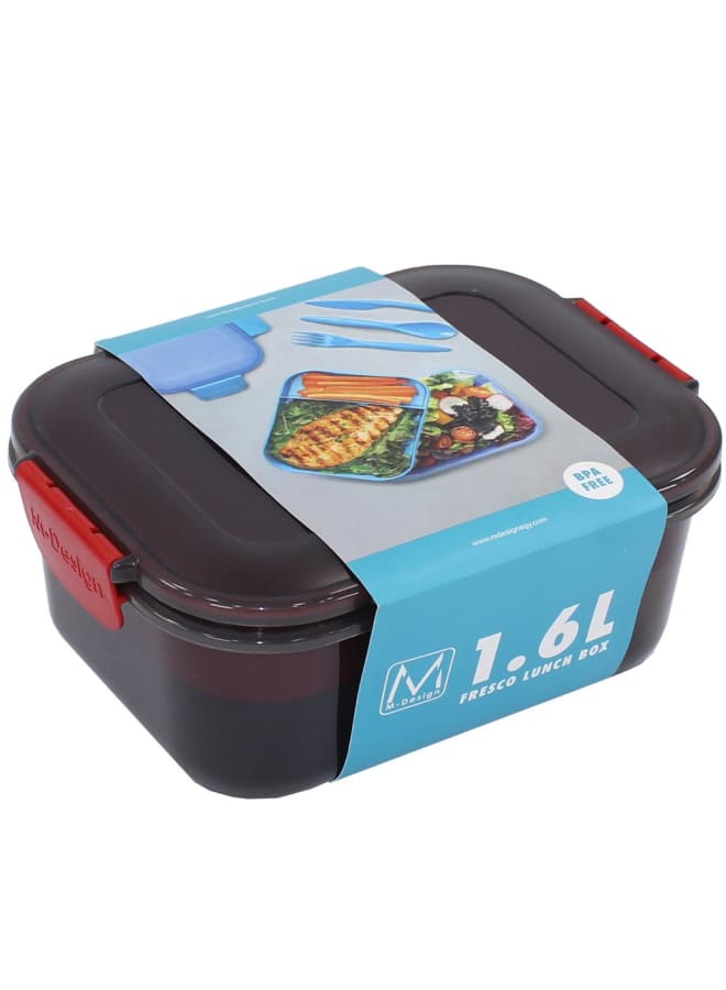 m-design M Design Lunch Box, 1.6 Liter - Red/Black - Image 1