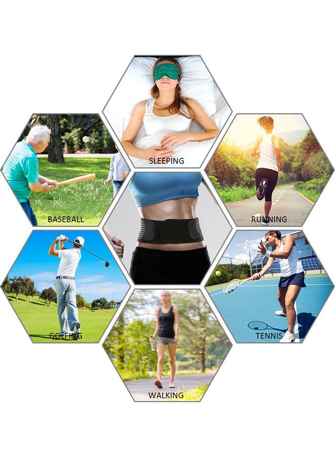 NIBEMINENT Lower Back Brace Belt Adjustable Lumbar Support Waist 17 x 12 4cm  - Image 4