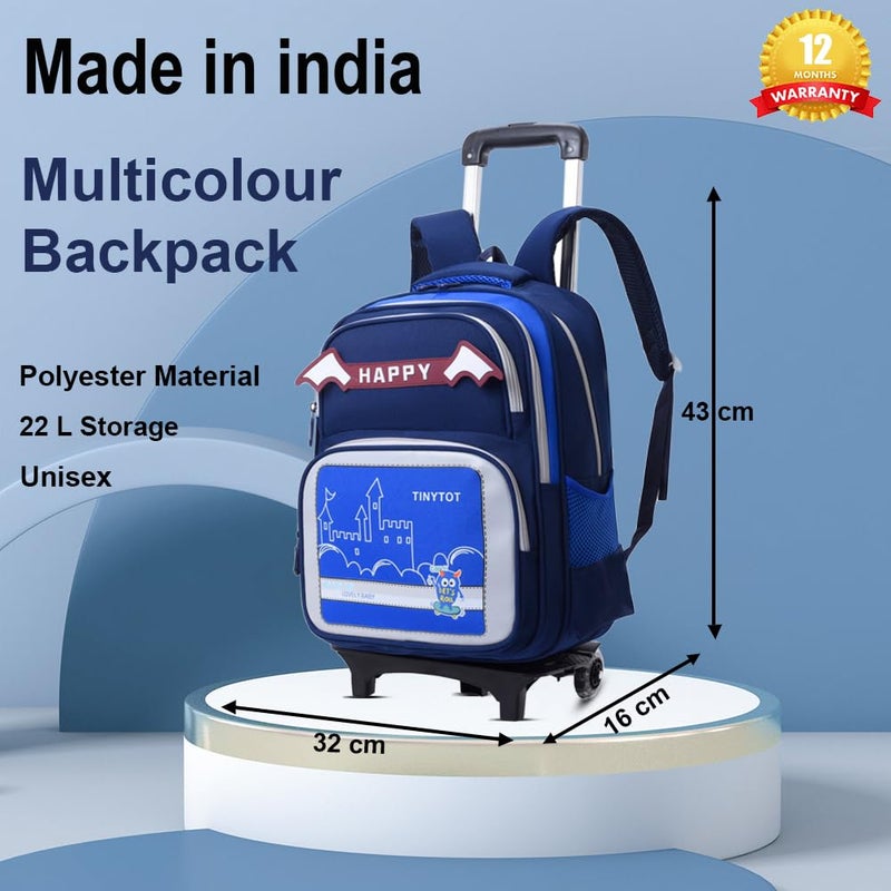 Tinytot Store 22 Litre 17-Inch Waterproof Large School Bag for Boys & Girls, Kids School Bag, School Backpack for Girls and Boys, for Kids, Ideal for Children with Trolley, SB239T - Image 3