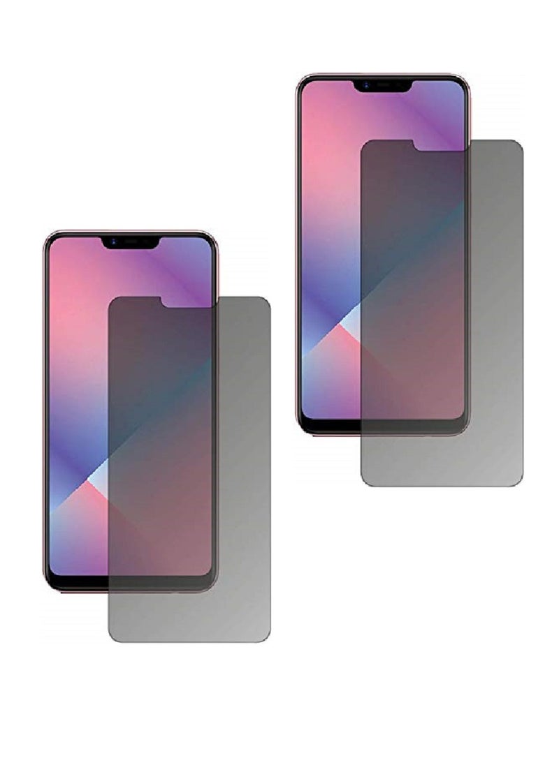 Super 2 Pieces Tempered Glass Screen Protector Anti-Spy Privacy  Designed For Oppo A5 (AX5) Full Screen Coverage And Bubble Free - Image 1
