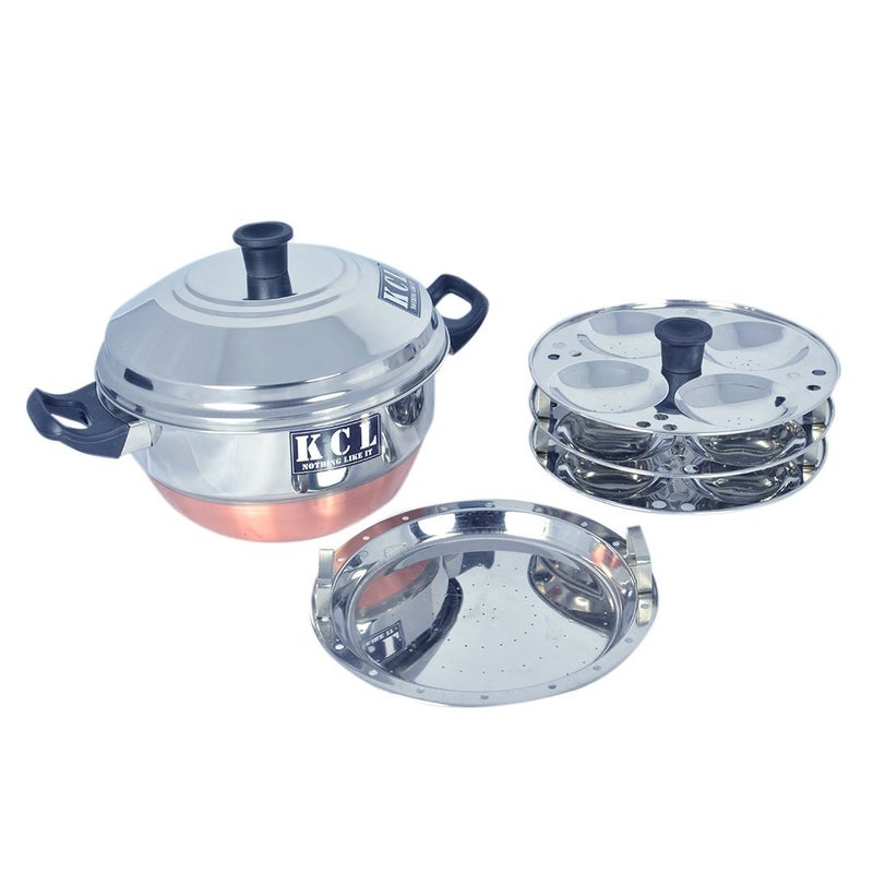 KCL 12 Idly Maker Steamer Copper & Gas Base