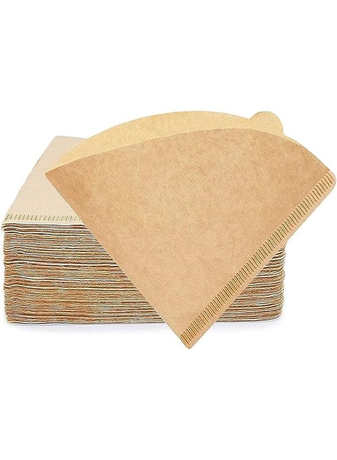 Coffee Filter 100 Pcs Coffee Filter Paper V60 Unbleached Disposable Coffee Filters Paper For Pour Over And Drip Coffee Maker 2 4 Cups