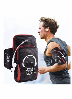 Sporty Phone Armband Holder for Running, Compatible with iPhone and Samsung, Fits Phones Up to 6 Inches, Ideal for Jogging and Workouts