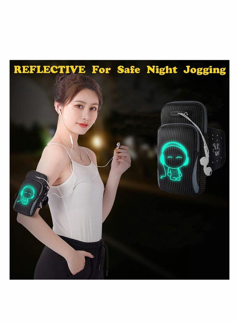 Generic - Sporty Phone Armband Holder for Running, Compatible with iPhone and Samsung, Fits Phones Up to 6 Inches, Ideal for Jogging and Workouts - Image 1