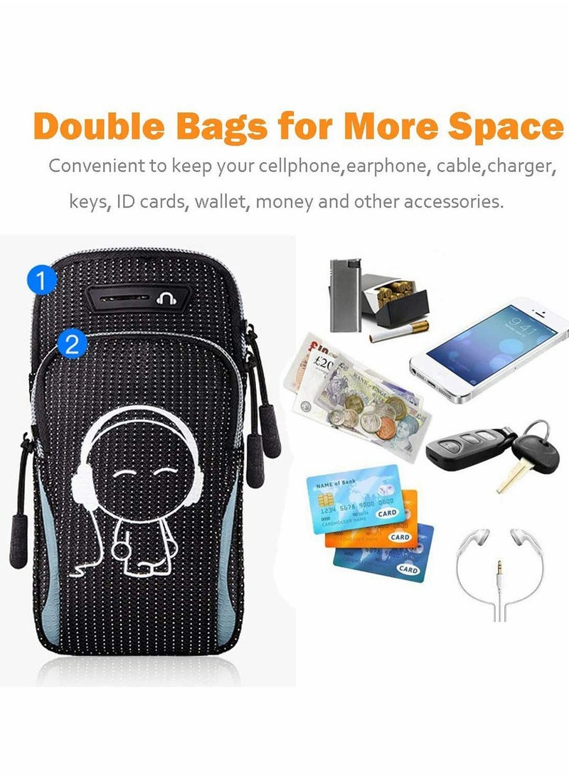 Generic - Sporty Phone Armband Holder for Running, Compatible with iPhone and Samsung, Fits Phones Up to 6 Inches, Ideal for Jogging and Workouts - Image 1