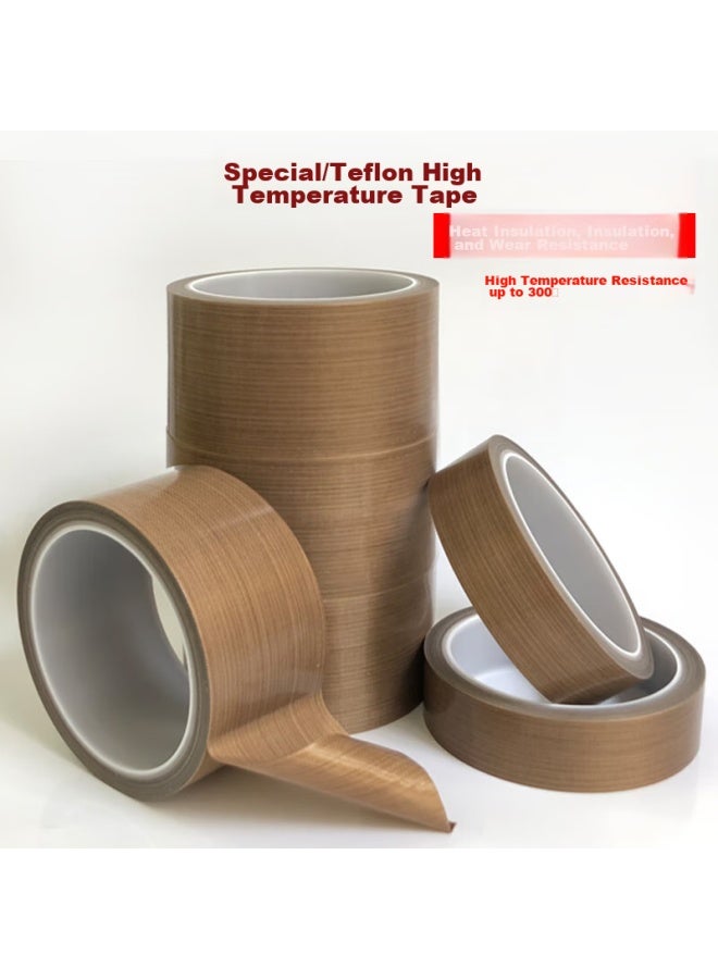 elifo High-temperature Resistant 300°c Teflon Tape, Heat-insulating And Insulating Tape, Sealing Machine Vacuum Machine, 0.18mm Thick * 19mm Wide * 10m Long, 1 Roll - Image 1