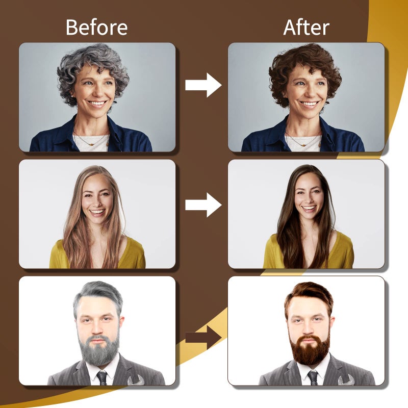 COSMTEK Dark Brown Hair Dye Shampoo Permanent for Men&Women,Instant Hair Color Shampoo for Gray Hair Coverage and Beard,3-In-1 Shampoo for Color Treated Hair,Lasts 30 Days/500ml/Ammonia-Free/Natural herbal Ingredients. - Image 4