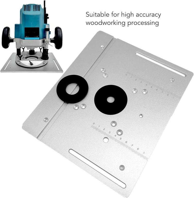 Aluminum Alloy 2 In 1 Router Table Insert Plate With Flip Board For Woodworking - Image 3