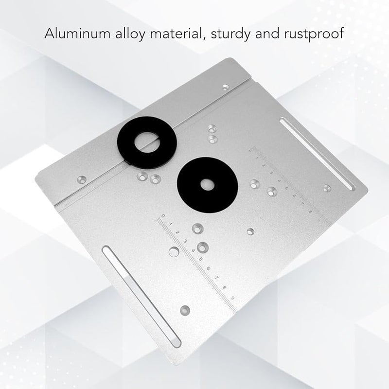 Aluminum Alloy 2 In 1 Router Table Insert Plate With Flip Board For Woodworking - Image 4