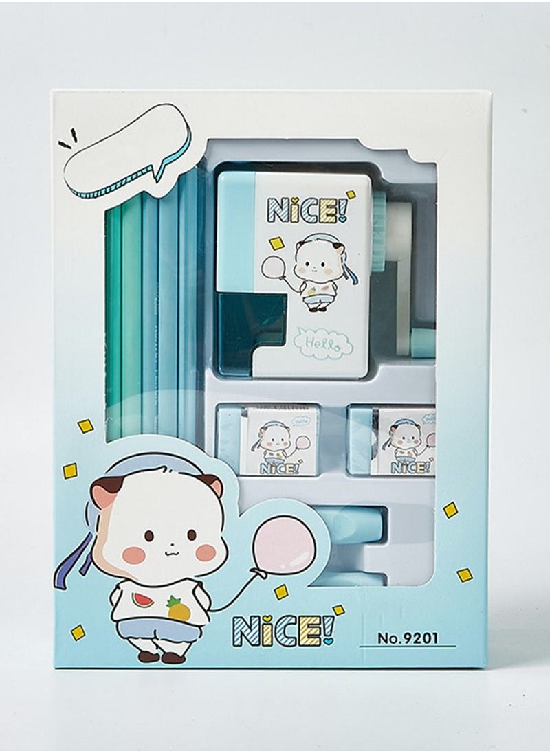 Y&D - 17pcs in Stationery Set Pencil Sharpener And With 2 Erasers Pen Holders Back to School Gift Box for Kids - Image 1
