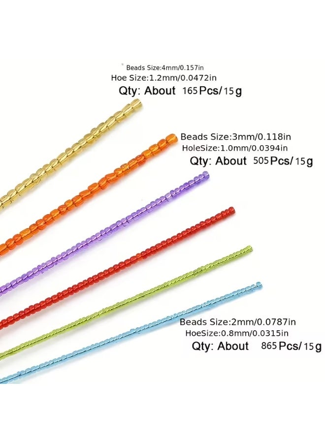 2mm Glass Seed Beads 15g (~865pcs) Black Small Loose Beads for DIY Jewelry Making Bracelets, Necklaces, Anklets & Craft Supplies - Image 3