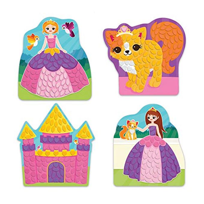 ORB My First Sticky Mosaics Princesses, Purple/Pink/Yellow/Blue, 9.5" x 1.5" x 9.5" (50955-00) - Image 3