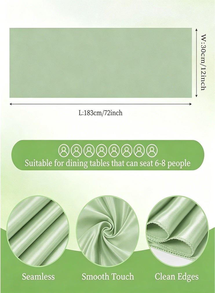 12 Pack Table Runner, 30 x 183 CM Smooth Silk Table Runner for dining Table, Sage Green Table Runner for Wedding, Party, Banquet, Events, Graduations, Engagements and Home - Image 2