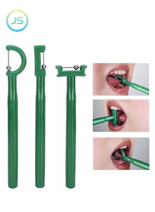 JS 3-Piece Tongue Tip Exercise Set, Tongue Tip Lateralization Lifting Oral Muscle Training Tool - Image 1
