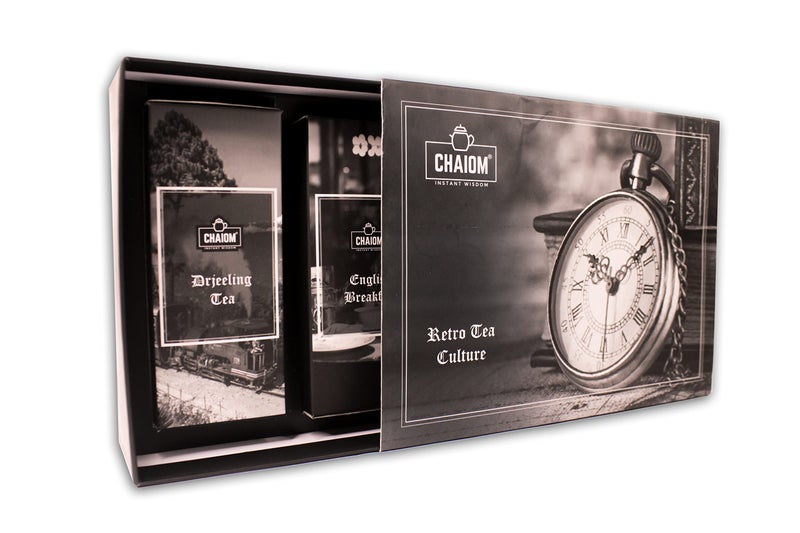 CHAIOM Retro Tea Culture in 3 Exclusive Pack Of Darjeeling Tea, Assam Tea and English Breakfast Tea - Image 1