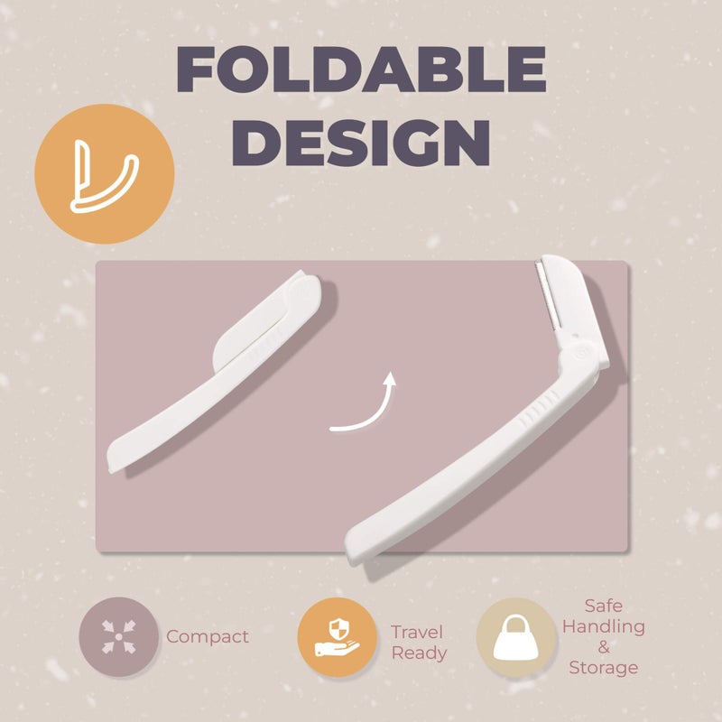 Jasclair أداة ديرما بلانينغ (9 قطع) – شفرة ديرما بلان سهلة الاستخدام للوجه – شفرة عملية لإزالة الشعر للحواجب والشعر الزغبي – ماكينة حلاقة للوجه للنساء تساعد في تقشير وتنعيم البشرة - Image 3