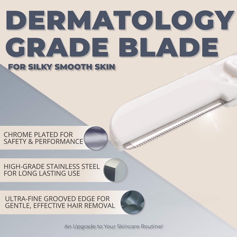 Jasclair أداة ديرما بلانينغ (9 قطع) – شفرة ديرما بلان سهلة الاستخدام للوجه – شفرة عملية لإزالة الشعر للحواجب والشعر الزغبي – ماكينة حلاقة للوجه للنساء تساعد في تقشير وتنعيم البشرة - Image 5