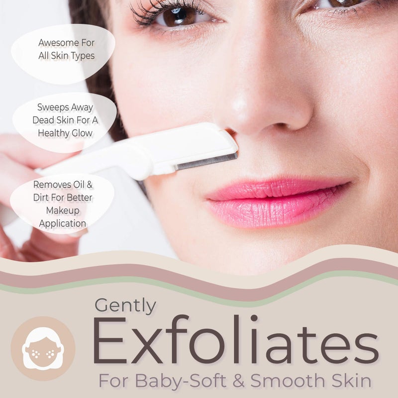 Jasclair أداة ديرما بلانينغ (9 قطع) – شفرة ديرما بلان سهلة الاستخدام للوجه – شفرة عملية لإزالة الشعر للحواجب والشعر الزغبي – ماكينة حلاقة للوجه للنساء تساعد في تقشير وتنعيم البشرة - Image 4