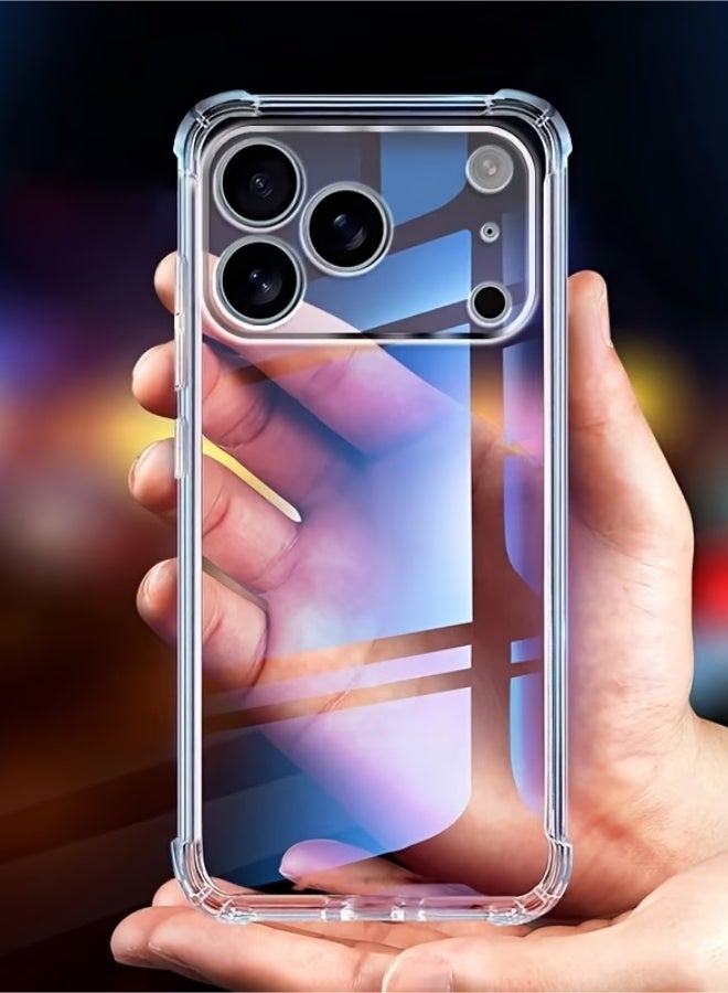 aeen Luxury Transparent Phone Case for iPhone 17 Pro Max, Soft Anti-Shock Protective Back Cover, Slim Lightweight Clear Case, Shockproof Phone Protection - Image 4