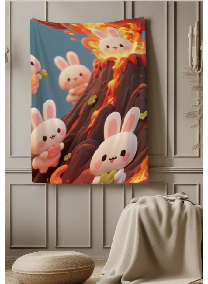 general Baby and children's cartoon flannel thin blanket (warm and comfortable, suitable for sleep, game use) 70cm*100cm - Image 2