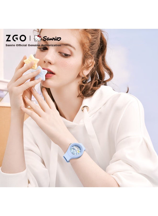 ZGO ساعة زغو سانريو للأطفال للفتيات من 6-12 سنة، ساعة إلكترونية كيوت مقاومة للماء للطلاب، 877 سينامورول - أزرق - Image 4