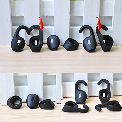 ARCADORA 6 Pack Silicone Eargels, Earhook Black, Eargels Earbuds Tips for Jabra Talk 45/ for Stealth/for Boost Bluetooth Headset Headphone Earphones Accessories Pack - Image 4